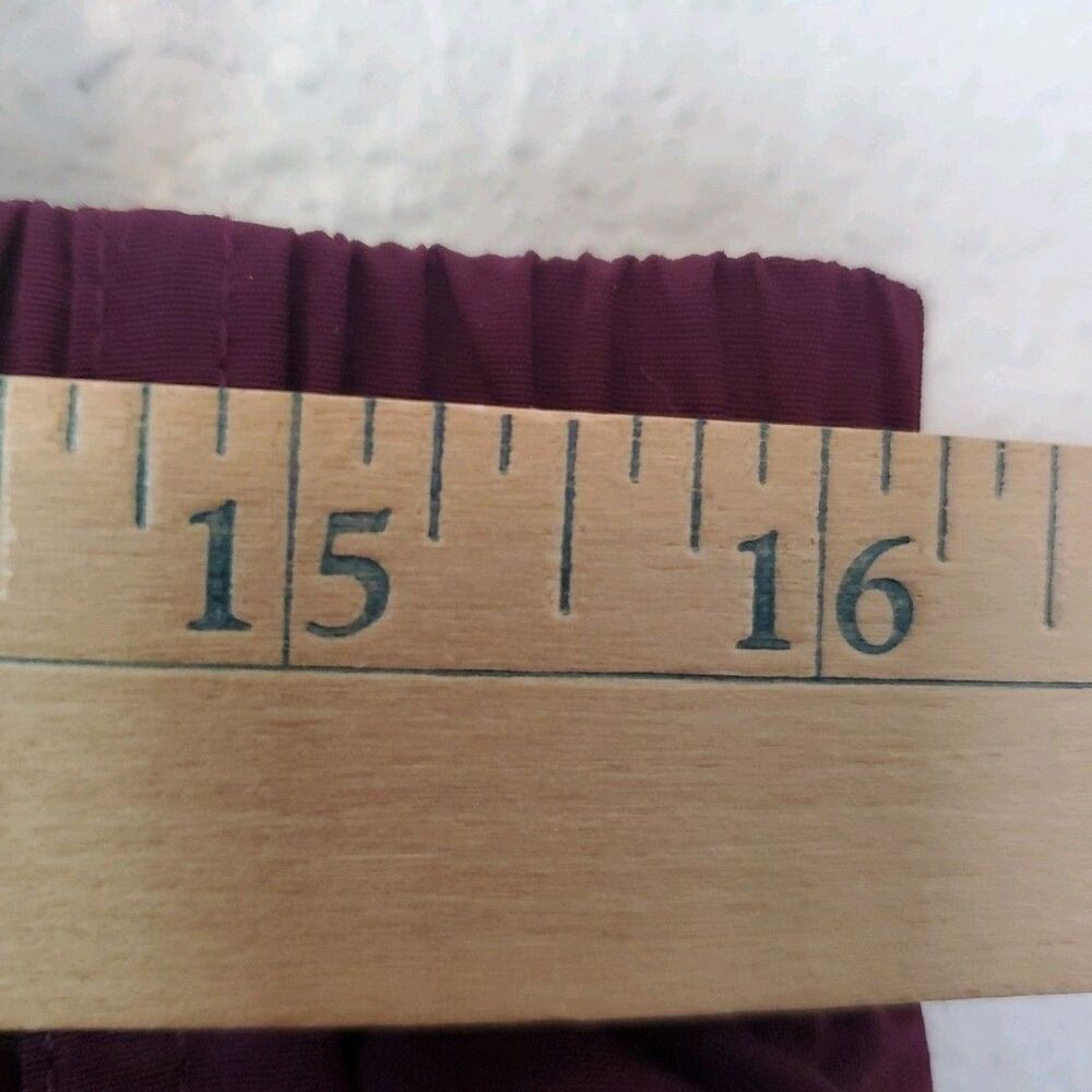 Arena Mens Swim Trunks Maroon Burgundy Blue Logo Elastic Waist Pockets Size M - Picture 7 of 15